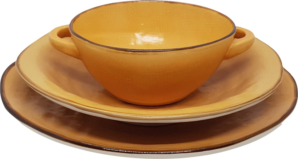 Vivi Oggi - Soepkommen Met Oor - Ø 15cm - Geel - Italië 9 Vivi Oggi - Soepkommen Met Oor - Ø 15cm - Geel - Italië - Afbeelding 9