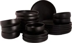 Maastricht Porselein Serviesset Universe Porselein 6-persoons 24-delig Zwart -Barbecue Benodigdheden 1200x707 3