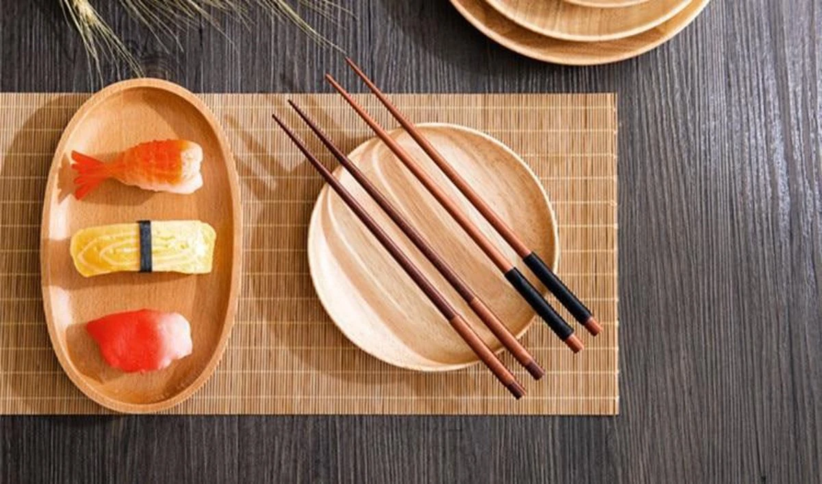 Merkloos Handgemaakte Japanse Eetstokjes - Chestnut 5 Merkloos Handgemaakte Japanse Eetstokjes - Chestnut - Afbeelding 5