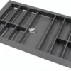 Merkloos Kunststof Bestekbak Classic Serie Antraciet, Breedte 88-80 Cm - Diepte 54-47 - Breedte En Diepte Op Maat Te Maken - Besteklade, Bestekhouder, Bestekbakken Op Maat