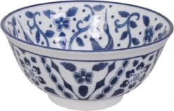 Tokyo Desig Studio - Mixed Bowls - Blue Designs - 15x7 Cm, 550 Ml - Set Van 4 Kommen In Luxe Geschenkdoos -Barbecue Benodigdheden 1200x770 4
