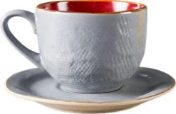 Vivi Oggi - Koffiekopjes Set Van 6 - Ø 9cm - Cappuccino - Kop En Schotel - 150 Ml - Italië -Barbecue Benodigdheden 1200x780 3