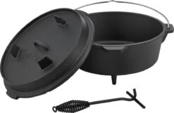 Dutch Oven Enkhuizen Met Deksel Gietijzer Zwart - 4 Varianten -Barbecue Benodigdheden 1200x780 7