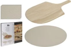 Merkloos Excellent Houseware Pizza-baksteen - Met Pizza-schep -Barbecue Benodigdheden 1200x792 4