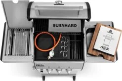 Burnhard Gas BBQ FRED JR. Deluxe - 2 Branders - Incl. Keramische Infraroodbrander & Afdekhoes - Deluxe -Barbecue Benodigdheden 1200x797 6