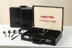 Swiss Pro+ Bestekset In Koffer-72 Delig-12 Persoons-Zwitsers Kwaliteit-Complete Set-100% Roestvrijstaal- Zwart -Barbecue Benodigdheden 1200x799 139