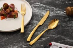 Bestekset - Bestek Goud -24 Delig-Zwitsers Kwaliteit-Complete Set-100% Roestvrijstaal-Gold 24k-Goud 24K 15 Bestekset - Bestek Goud -24 Delig-Zwitsers Kwaliteit-Complete Set-100% Roestvrijstaal-Gold 24k-Goud 24K -Barbecue Benodigdheden 1200x799 90