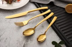 Bestekset - Bestek Goud -24 Delig-Zwitsers Kwaliteit-Complete Set-100% Roestvrijstaal-Gold 24k-Goud 24K 18 Bestekset - Bestek Goud -24 Delig-Zwitsers Kwaliteit-Complete Set-100% Roestvrijstaal-Gold 24k-Goud 24K -Barbecue Benodigdheden 1200x799 91