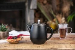 Bredemeijer - Theepot Duet Eva 1,1L Mat Zwart Met Filter - - Dubbelwandig -Barbecue Benodigdheden 1200x800 110