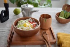 Khaya - Houten Kom Ø15 Cm - Voor Ontbijt, Soep & Matcha Thee - Duurzaam - Vegan -Barbecue Benodigdheden 1200x800 180