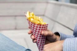 Papieren Frietzak | 50 Stuks | Patatzak | Rode Print | Frietzakken | Puntzakken | Frietzakjes -Barbecue Benodigdheden 1200x800 192