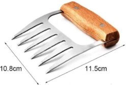 GrillX Luxe Vleesklauwen - Houten Handvat - RVS Meat Claws - Vleesshredder - Pulled Pork, Chicken - BBQ Accesoires -Barbecue Benodigdheden 1200x806 3