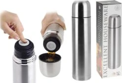 Excellent Houseware KOOPMAN Thermoskan Bullet 1 Liter RVS -Barbecue Benodigdheden 1200x814
