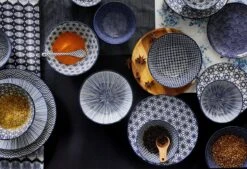 Tokyo Design Studio | Nippon Blue | Set Van 4 Borden Ø 25,7 Cm | Porselein -Barbecue Benodigdheden 1200x819 5