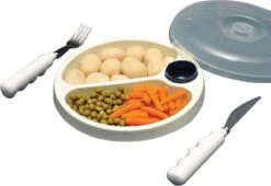 Able2 Ergovita Warmhoudbord - Ø 22 Cm - Blauw -Barbecue Benodigdheden 1200x826 1