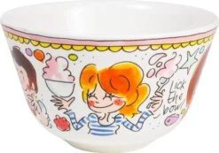 Blond Amsterdam Even Bijkletsen Kom Ø14 Cm - Roze Rand -Barbecue Benodigdheden 1200x841 1