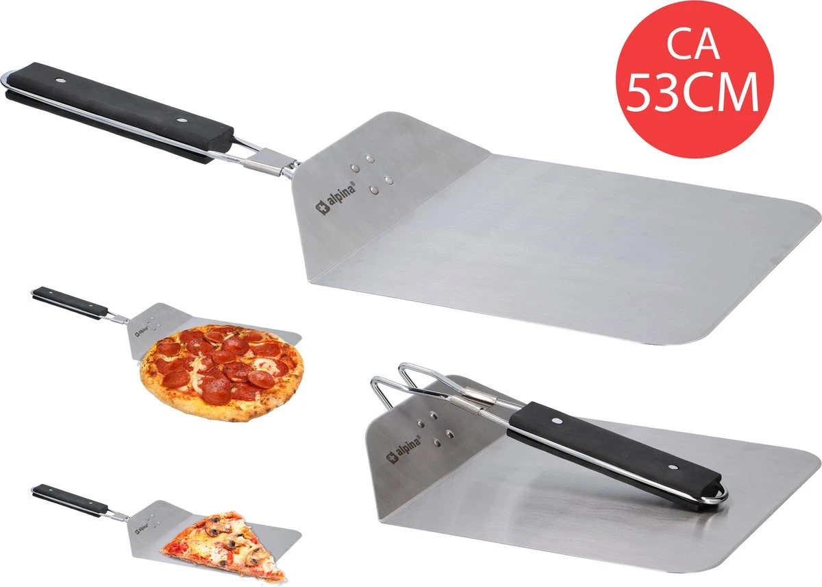 Alpina Pizzaschep - Voor Inklapbaar Handvat - RVS - 53 Cm 2 Alpina Pizzaschep - Voor Inklapbaar Handvat - RVS - 53 Cm - Afbeelding 2