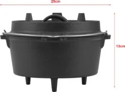Dutch Oven Enkhuizen Met Deksel Gietijzer Zwart 4,2 L -Barbecue Benodigdheden 1200x877 3