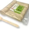 Pomebio Houten Wegwerp Bestek - Lepel - Gewaxt Hout - 100 Stuks - 160mm - Wegwerp Lepel - Houten Lepel - FSC-Gecertificeerde Gewaxte Houten Lepel - Duurzaam Lepel - Wegwerp Bestek