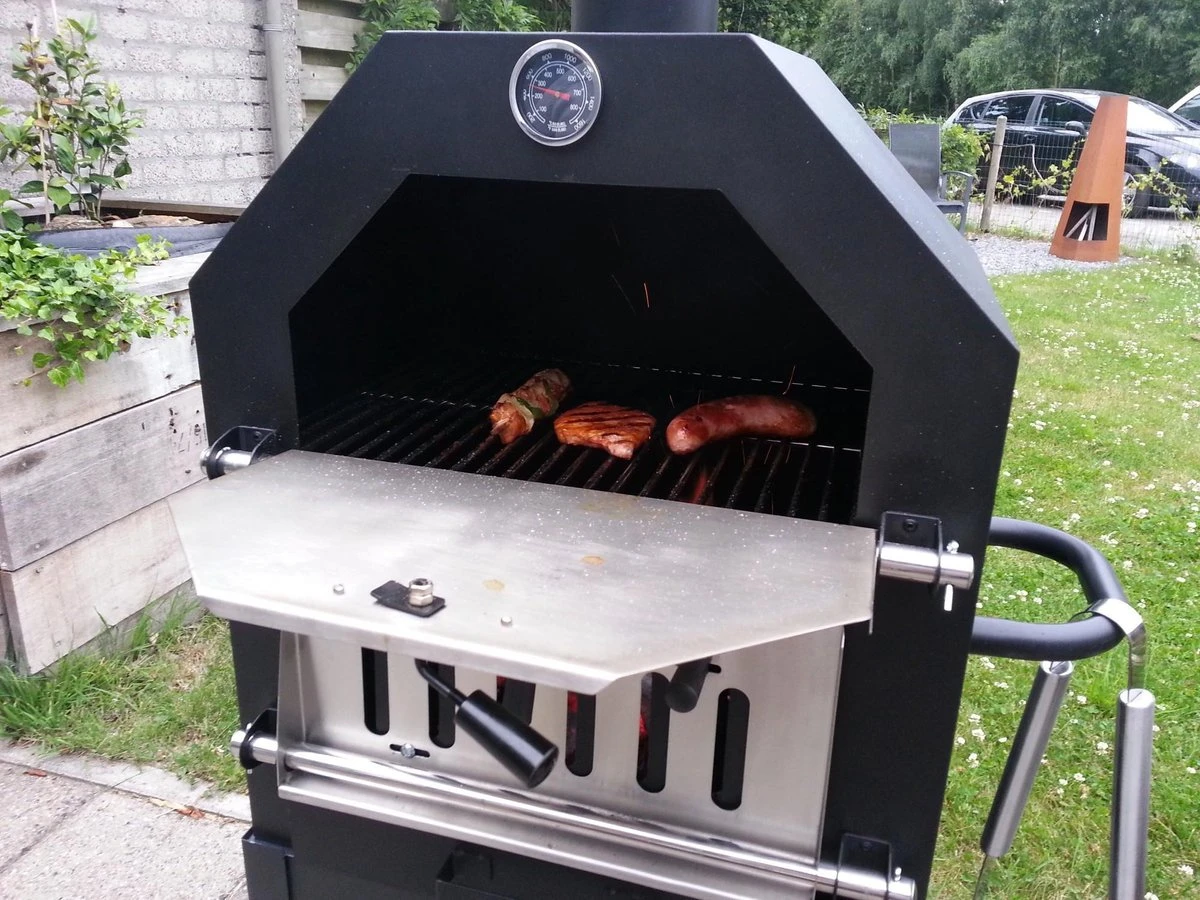 Merkloos MaxxGarden Pizza Oven - Smoker Barbecue Houtskool 45 X 65 X 158cm 7 Merkloos MaxxGarden Pizza Oven - Smoker Barbecue Houtskool 45 X 65 X 158cm - Afbeelding 7