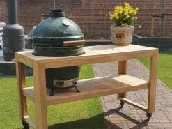 BBQ Tafel - Geschikt Voor Big Green Large/Bastard Large/Bastard Large Urban/Yakiniku 19 Inch/Monolith Large - Eikenhout - 87 Cm -Barbecue Benodigdheden 1200x900 180