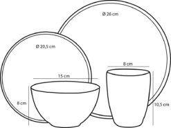 Mica Decorations Tabo Serviesset 4 Persoons - Grijs -Barbecue Benodigdheden 1200x900 88