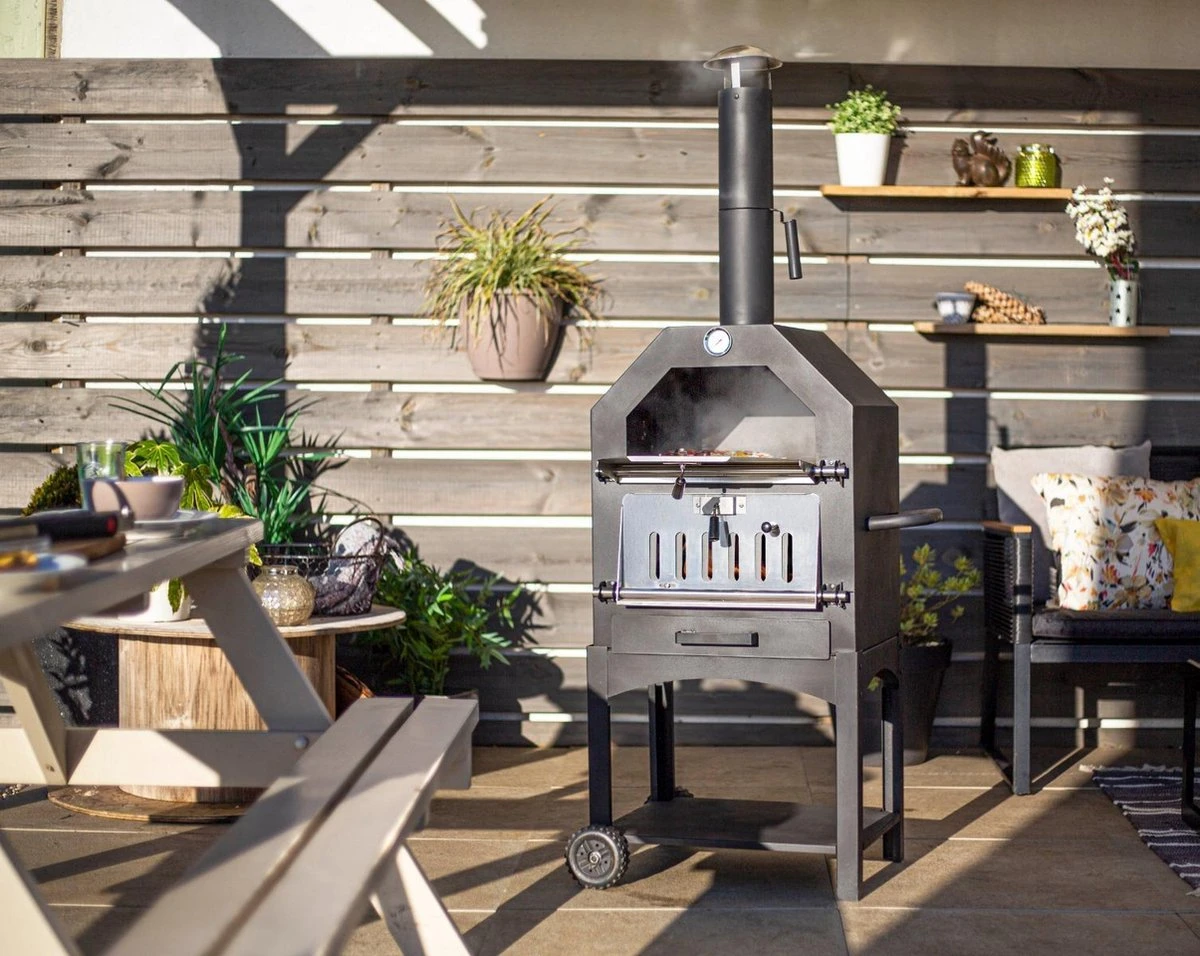 Merkloos MaxxGarden Pizza Oven - Smoker Barbecue Houtskool 45 X 65 X 158cm 3 Merkloos MaxxGarden Pizza Oven - Smoker Barbecue Houtskool 45 X 65 X 158cm - Afbeelding 3