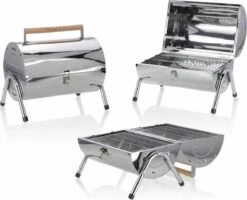 BBQ Collection Houtskoolbarbecue - Cilinder - Chroom -Barbecue Benodigdheden 1200x972 3