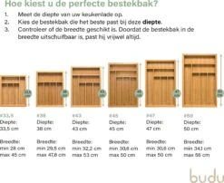 Budu Uitschuifbare Bamboe Bestekbak #47 (47 Cm Diep) - Bestekcassette Hout - Besteklade - 47 X 30,6 - 50 Cm - 6/8 Vakken -Barbecue Benodigdheden 1200x983 2