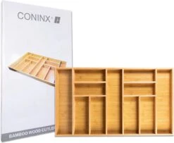 Grote Bestekbak Bamboe 81x47CM - Coninx Besteklade - Opbergbak - Duurzaam - Bamboe - Voor Laden Vanaf 47cm Diep -Barbecue Benodigdheden 1200x987 5