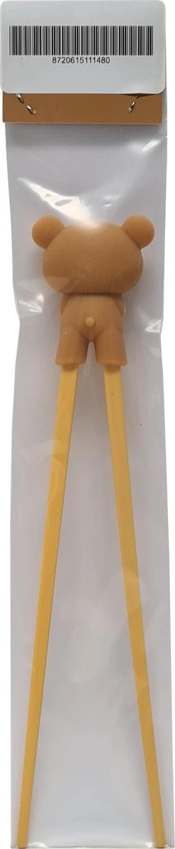 DongDong - Eetstokjes Voor Kinderen - Beer Motief - 22.5 Cm - Bruin 3 DongDong - Eetstokjes Voor Kinderen - Beer Motief - 22.5 Cm - Bruin - Afbeelding 3