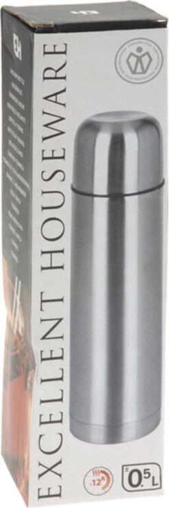 Merkloos Excellent Houseware Bullet Isolatiekan - 0,5 L - RVS -Barbecue Benodigdheden 401x1200
