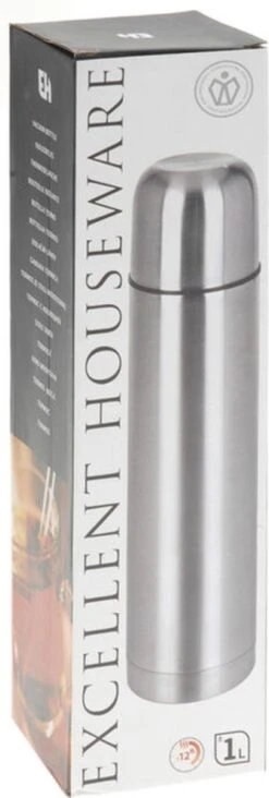Excellent Houseware KOOPMAN Thermoskan Bullet 1 Liter RVS -Barbecue Benodigdheden 405x1200