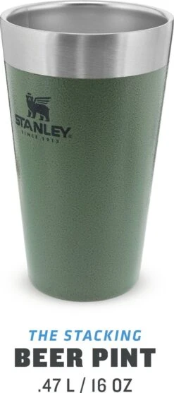 Stanley The Stacking Beer Pint 0,47l - Beker - Hammertone Green -Barbecue Benodigdheden 532x1200