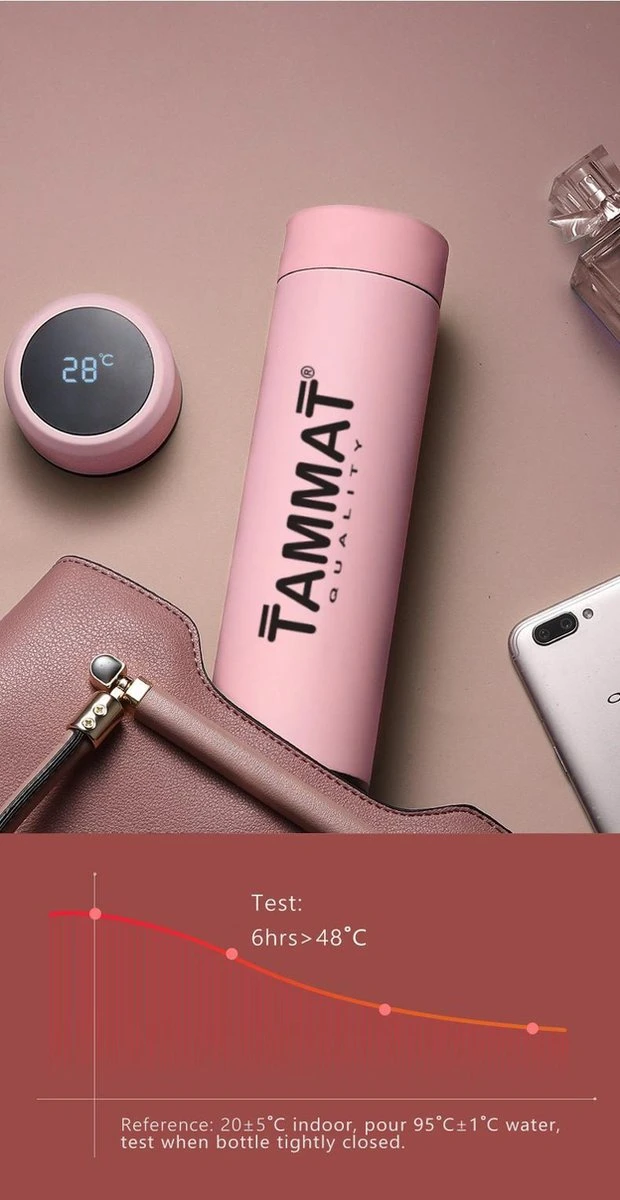 Slimme Thermosfles Met LCD Temperatuur Display - Curver Isolatiefles 500 ML - Rubber Coating - Dubbelwandige Thermosfles - Thermosbeker - Isoleerfles - Thermoskan - Travel Mug - Bidon Drinkfles - Koffiebeker - Drinkflessen - RVS - Smart Thermos 2 Slimme Thermosfles Met LCD Temperatuur Display - Curver Isolatiefles 500 ML - Rubber Coating - Dubbelwandige Thermosfles - Thermosbeker - Isoleerfles - Thermoskan - Travel Mug - Bidon Drinkfles - Koffiebeker - Drinkflessen - RVS - Smart Thermos - Afbeelding 2