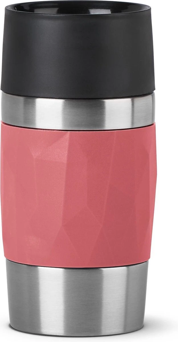 Tefal Compact Travel Mug Compact Thermosfles - 0,3 L - Koraal 1 Tefal Compact Travel Mug Compact Thermosfles - 0,3 L - Koraal