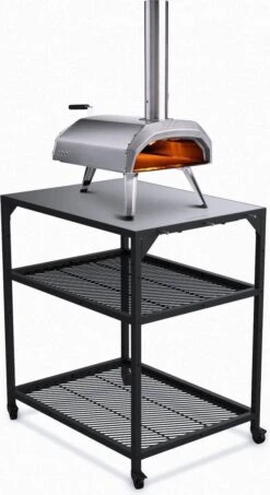 Ooni - Tafel - Medium - Pizza Tafel - 60x80x 90cm - RVS - Zwart -Barbecue Benodigdheden 654x1200 4