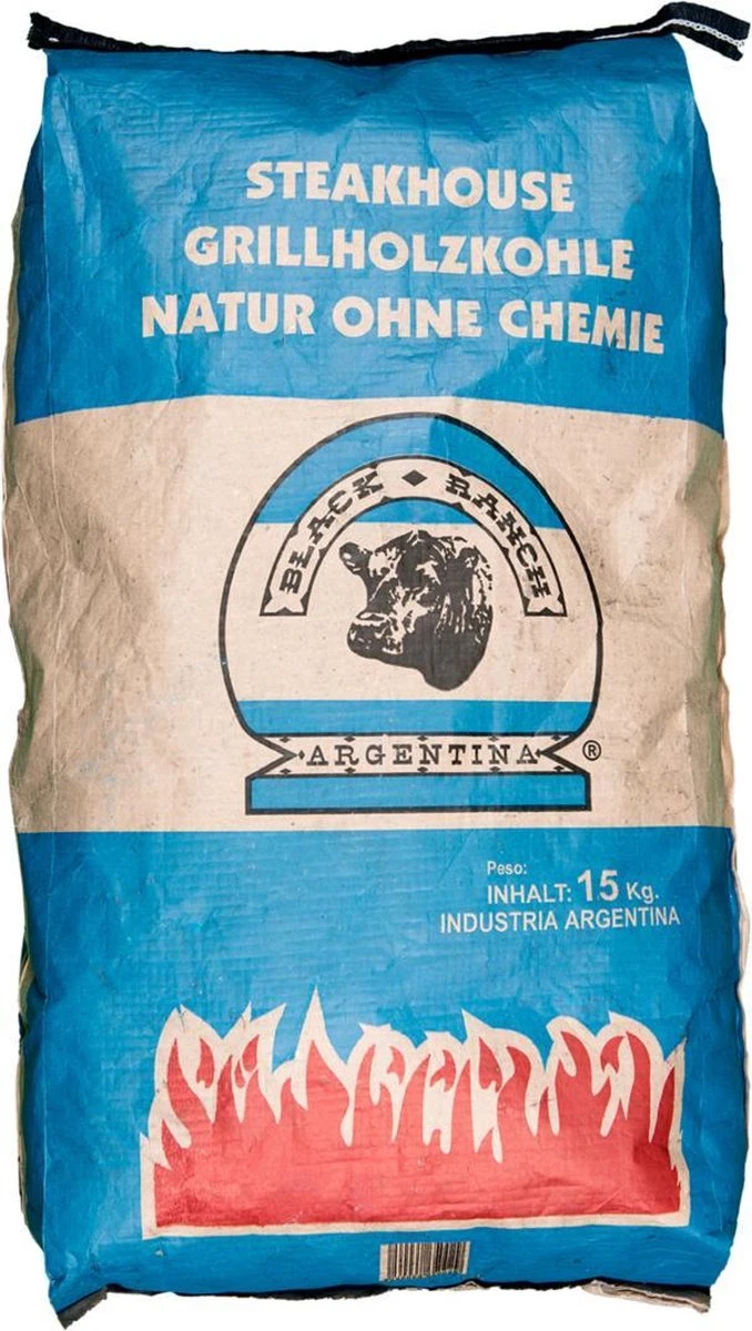 Black Ranch Houtskool 15 Kg – Quebracho – 1 Zak 2 Black Ranch Houtskool 15 Kg – Quebracho – 1 Zak - Afbeelding 2