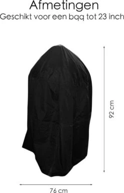 BBQ Beschermhoes - Voor Kamado - Universeel - Tot 23 Inch - Zwart -Barbecue Benodigdheden 774x1200 5