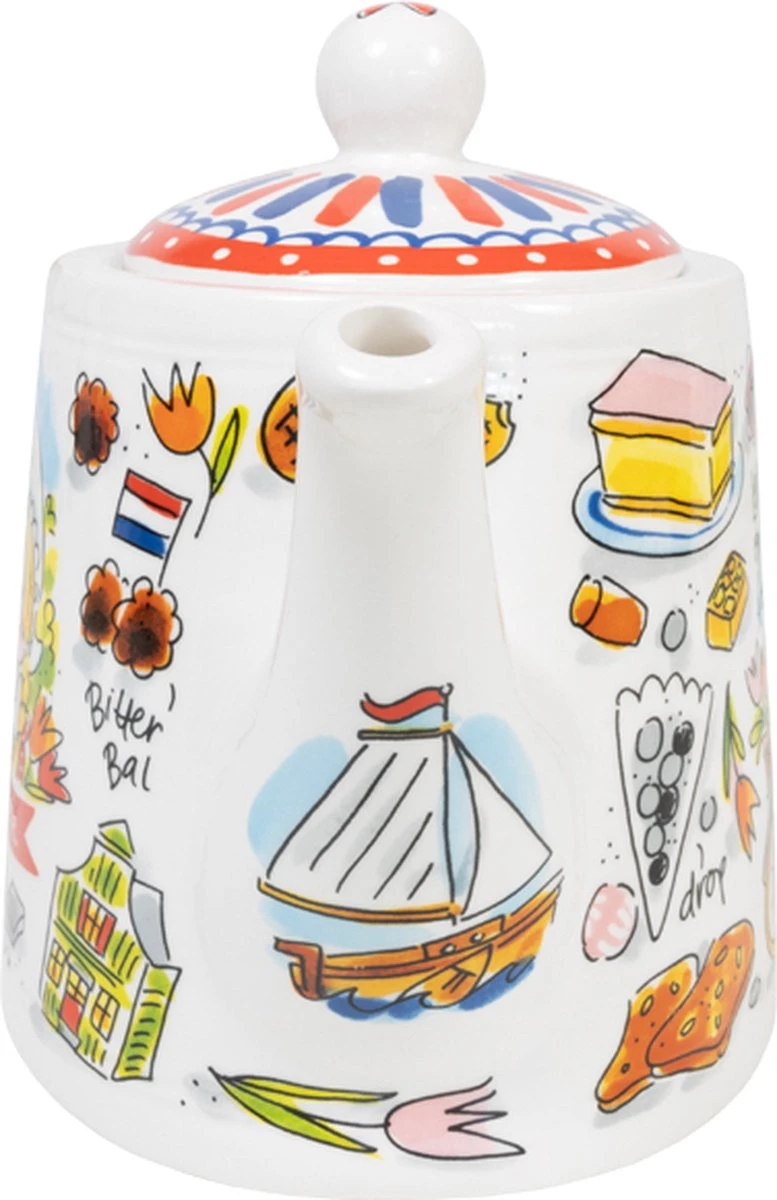 Theepot - Typisch Nederlands - Hollandse Cadeautjes - Holland Souvenir 3 Theepot - Typisch Nederlands - Hollandse Cadeautjes - Holland Souvenir - Afbeelding 3