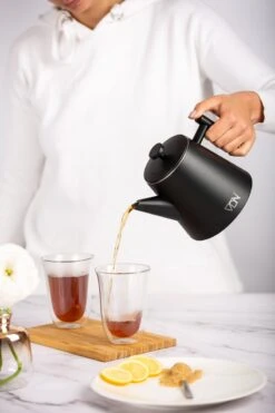 VDN RVS Theepot Dubbelwandig Met Filter - Zwarte Theekan 1 Liter - 902 -Barbecue Benodigdheden 800x1200 18