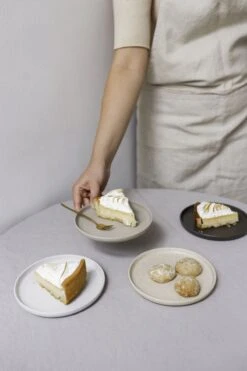 Gebaksbordjes - Taart Bordjes - 4 Stuks - Vaatwasser Bestendig - Keramiek - Wit - Beige - Bruin - Naturel -Barbecue Benodigdheden 800x1200 58