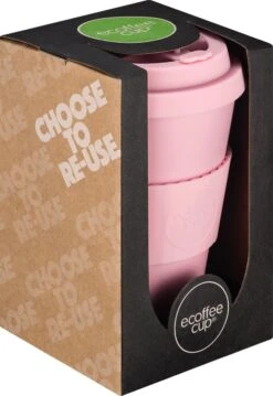 Ecoffee Cup Local Fluff PLA - Koffiebeker To Go 400 Ml - Roze Siliconen -Barbecue Benodigdheden 826x1200