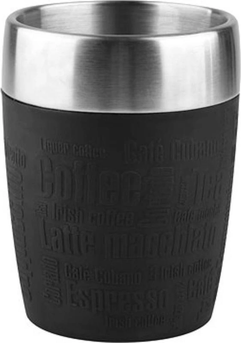 Tefal Travel Mug Thermobeker - 200 Ml - RVS/Zwart 1 Tefal Travel Mug Thermobeker - 200 Ml - RVS/Zwart