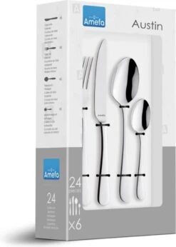 Amefa Austin Bestekset - 24 Delig - 6 Persoons - Zilver -Barbecue Benodigdheden 856x1200 5