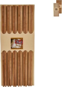 Merkloos 12 Paar Chopsticks - Bamboe - Sushi Eetstokjes - Lengte 24 Cm -Barbecue Benodigdheden 859x1200 3