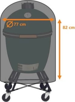Luxe Waterdichte Ronde BBQ Hoes - 84 Cm X 77 Cm - Barbecue Beschermhoes - BBQ Accessoires - Geschikt Voor O.a. Kamado, Big Green Egg, Grill Guru, The Bastard, Patton, Weber -Barbecue Benodigdheden 878x1200 2