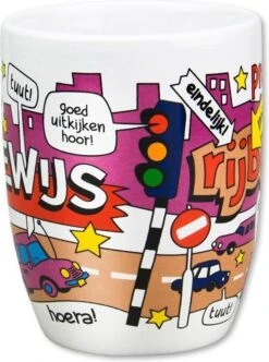 Paper Dreams Mok Cartoon-stijl Rijbewijs Keramiek 325ml Rood/wit -Barbecue Benodigdheden 893x1200 1
