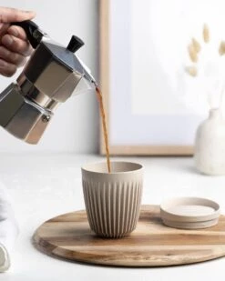 HuskeeCup & Deksel - Koffiebeker - Medium - 8oz/24cl - Natural -Barbecue Benodigdheden 958x1200