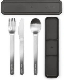 Brabantia Make & Take Bestekset - 3-delig - Dark Grey -Barbecue Benodigdheden 958x1200 3